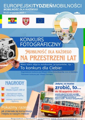 Konkurs fotograficzny „Mobilność dla każdego – na przestrzeni lat…”